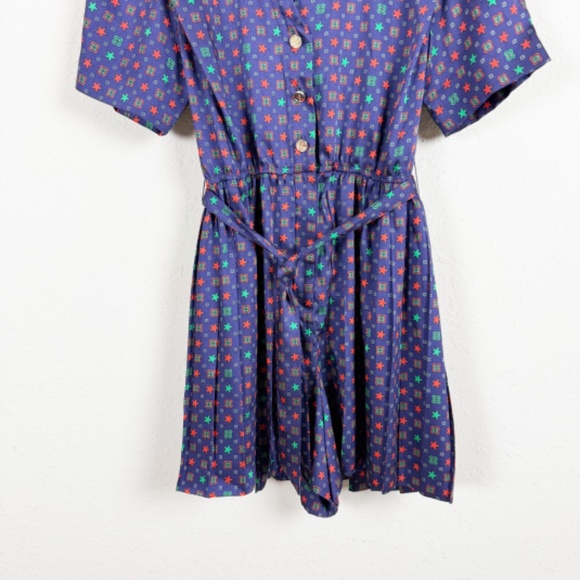 Sandro Curry Star Print Satin Romper Size 36 - Picture 2 of 7